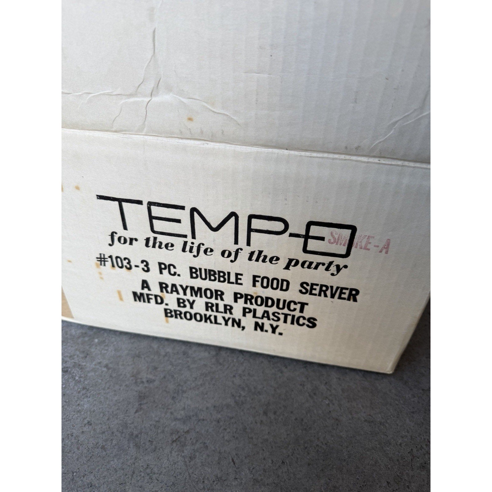 Vintage NOS TEMPO 3 Piece Bubble Food Server Model #103-3 Made in USA