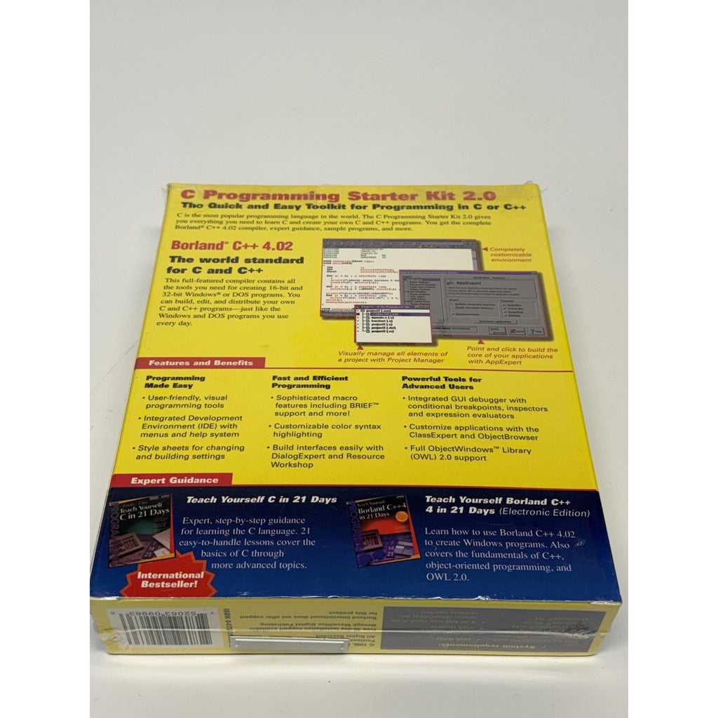 VTG NOS C and C++ Programming Starter Kit Version 3.0 Macmillan Book Cd Box 1998
