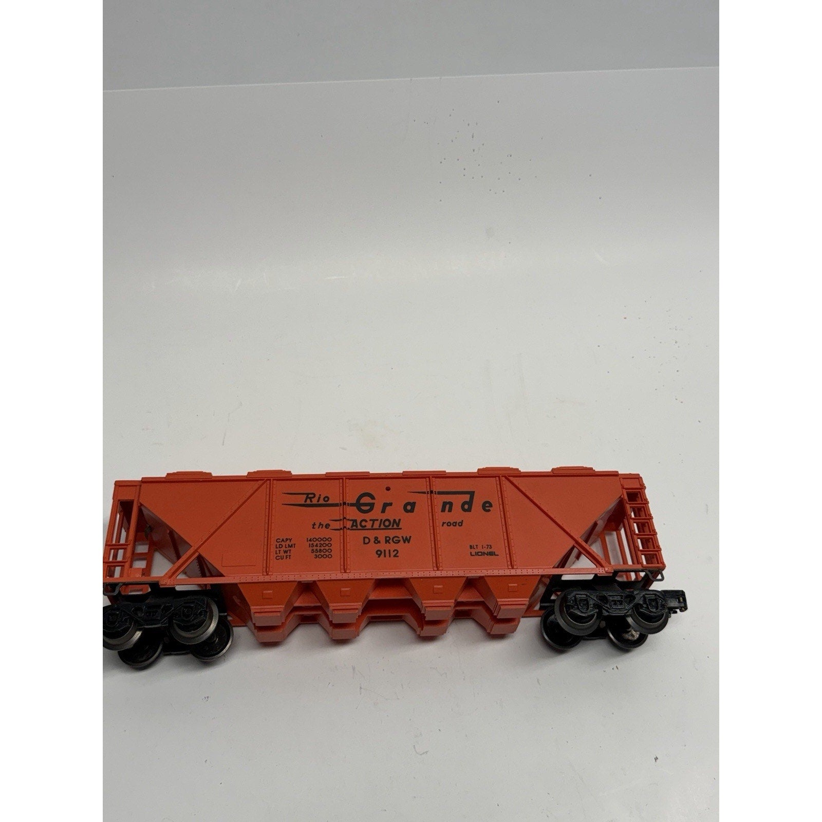 VINTAGE Lionel O Scale (Used) #6-9112 Rio Grande Covered Hopper