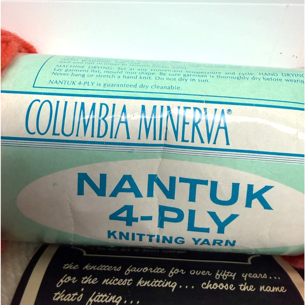 VINTAGE NOS Lot of 5 Columbia Minerva Nantuk 4-Ply & Bernat Nylo Germantown Yarn