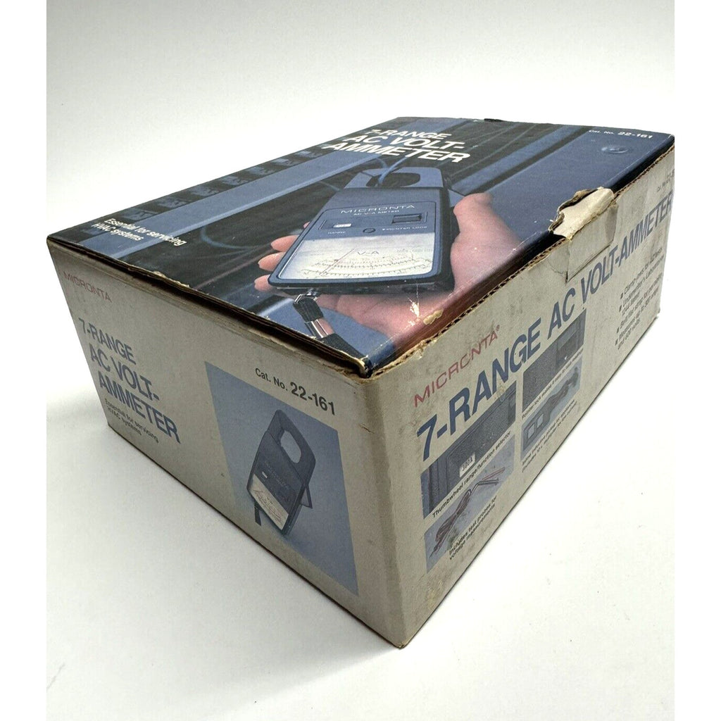 VINTAGE Micronta NOS AC V-A Clamp METER 22-161 W/ Inductive Pick Up Multiplier