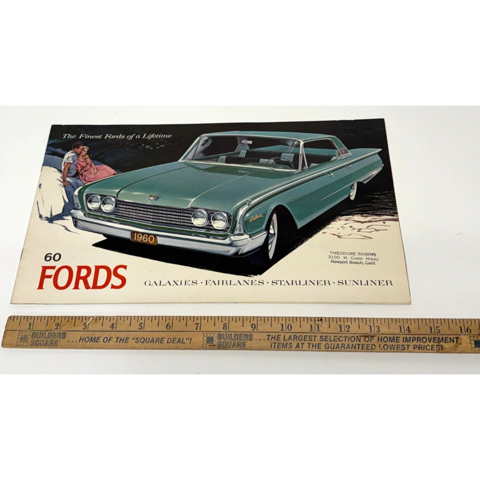 Vintage 1960 Ford Car Sales Brochure Galaxie Fairlane Starliner Sunliner