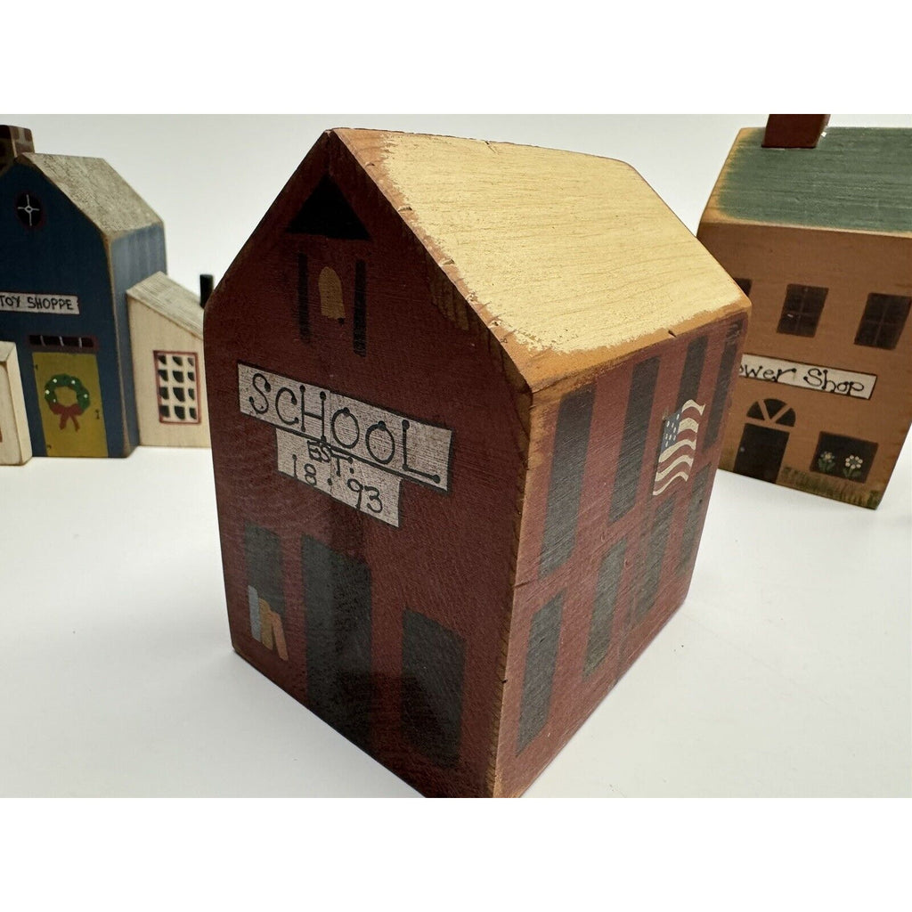 VINTAGE Lot of 5 1960's Tiny Doll House Wood Block Set