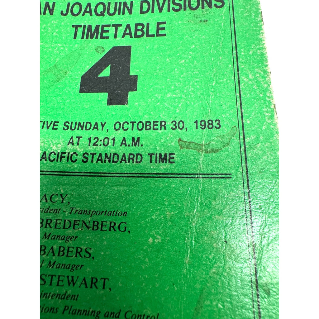 Vintage Lot of 5 1981 Timetable 12 Los Angeles Division Southern Pacific