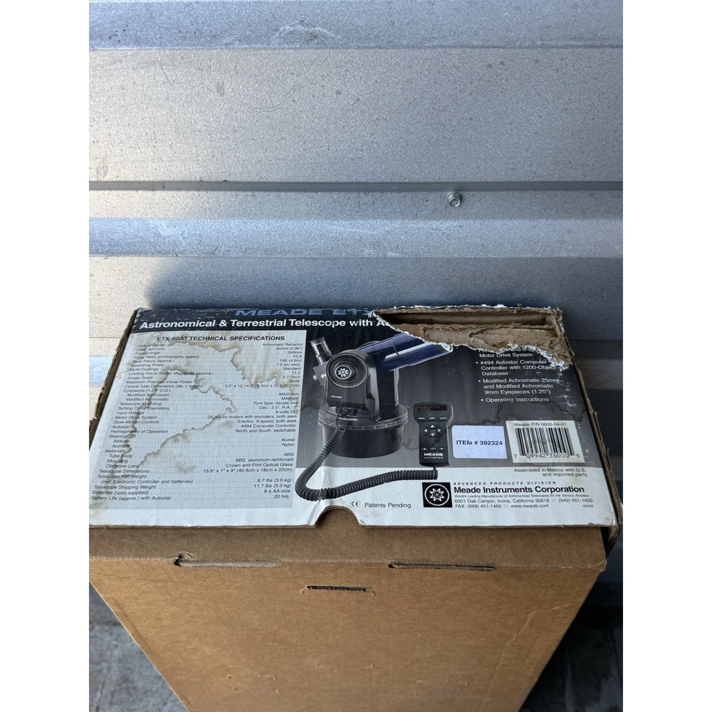 VINTAGE SEALED PACKAGE Meade ETX-60 AT Refractor Telescope Blue Tube