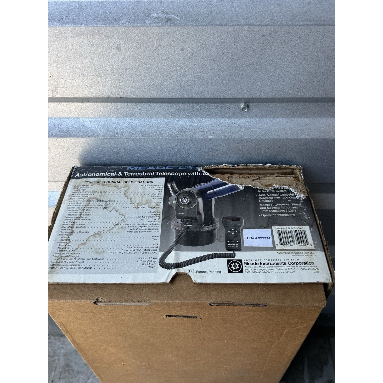 VINTAGE SEALED PACKAGE Meade ETX-60 AT Refractor Telescope Blue Tube