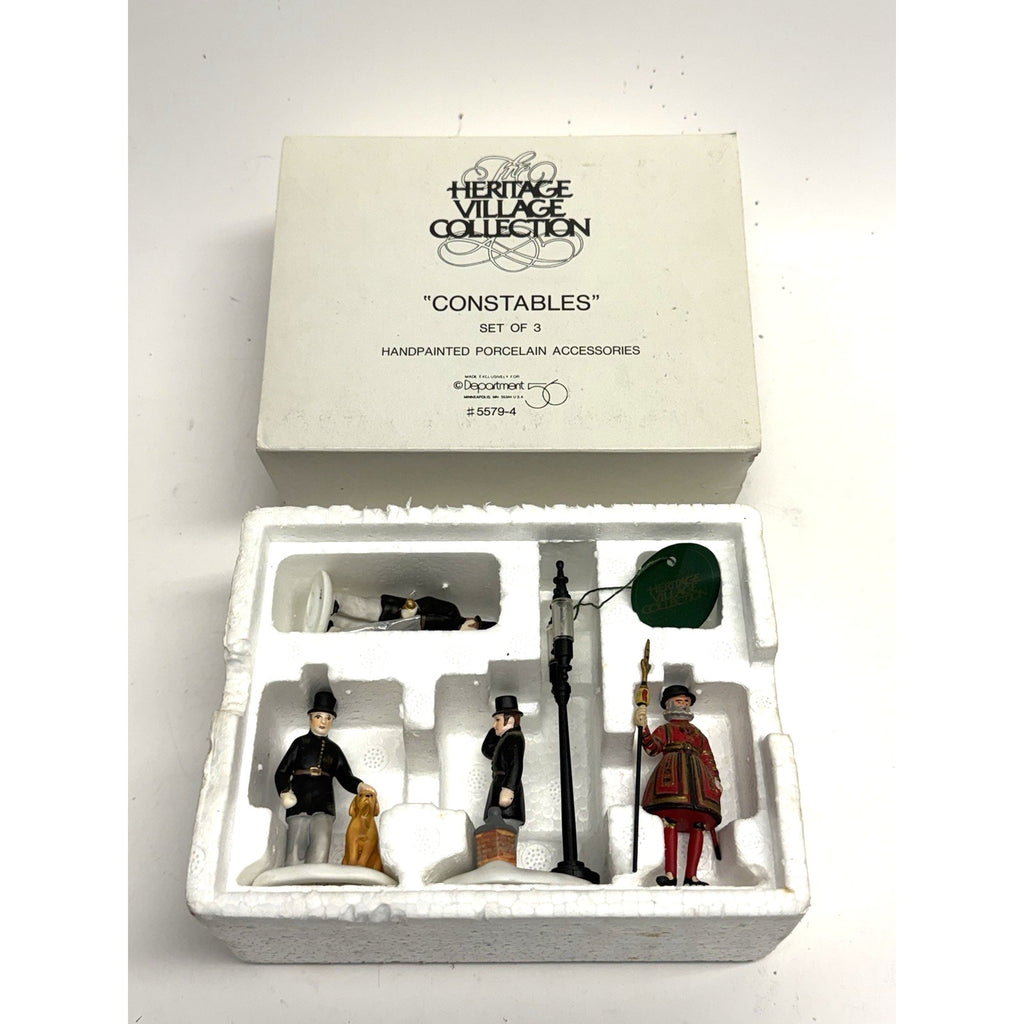Vintage NOS Dept. 56 Heritage Village Collection Constables Set of 3 #5579-4