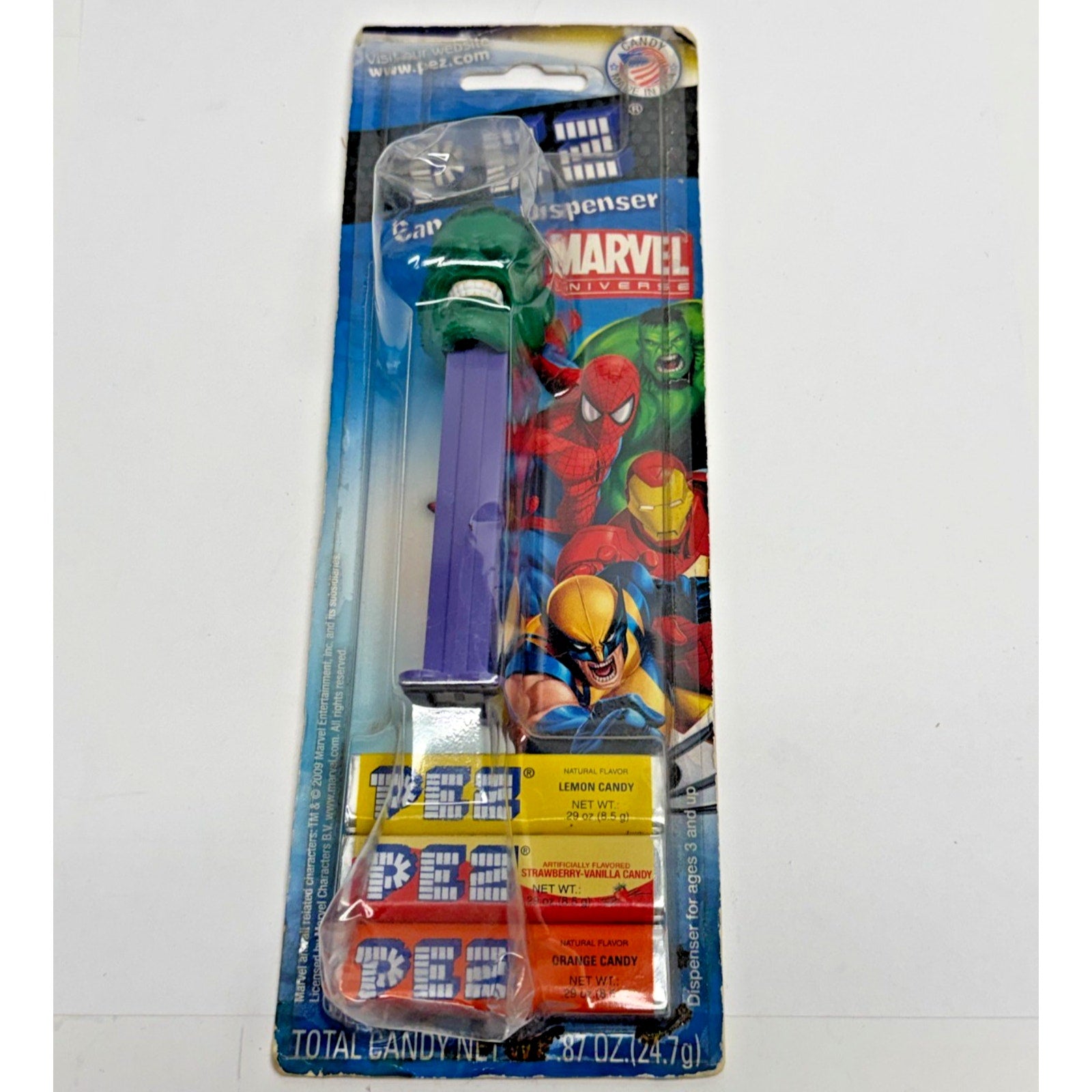 Vintage NOS Marvel Avengers The Incredible Hulk PEZ Dispenser NEW