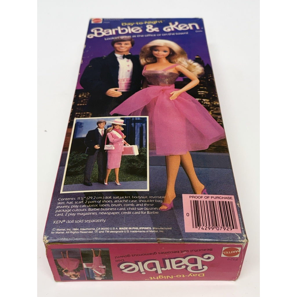 Vintage 1984 Mattel Day to Night Fashion Barbie Doll 7929 New In Sealed Box
