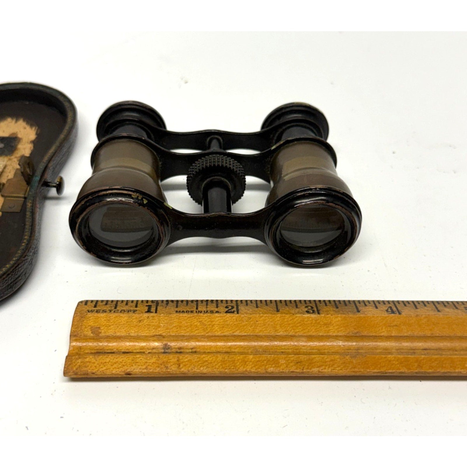 Vintage Antique Chevalier Paris Opera Glasses French Brass Binoculars Theater