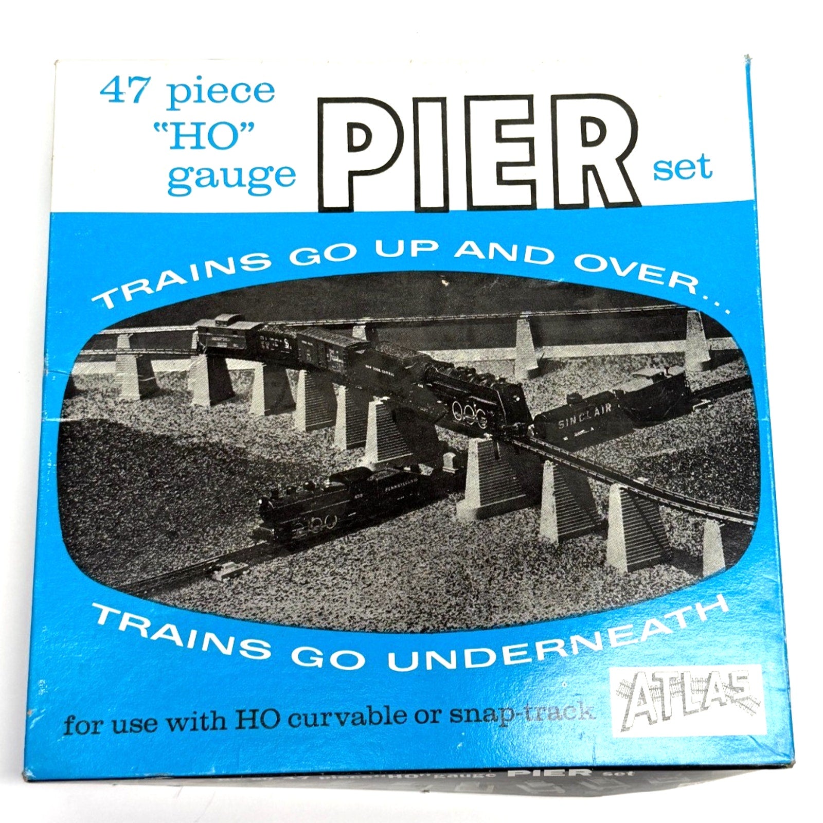 VTG. Atlas Train 47-Piece HO Gauge Bridge Pier Set No. 80
