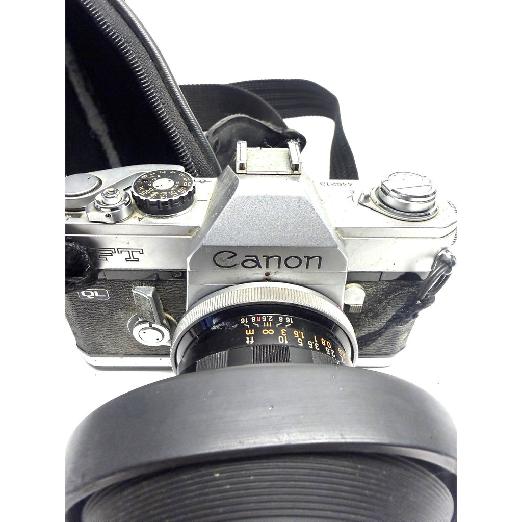 Vintage Canon FT QL 35mm SLR Film Camera with FL 35mm f2.5 Lens