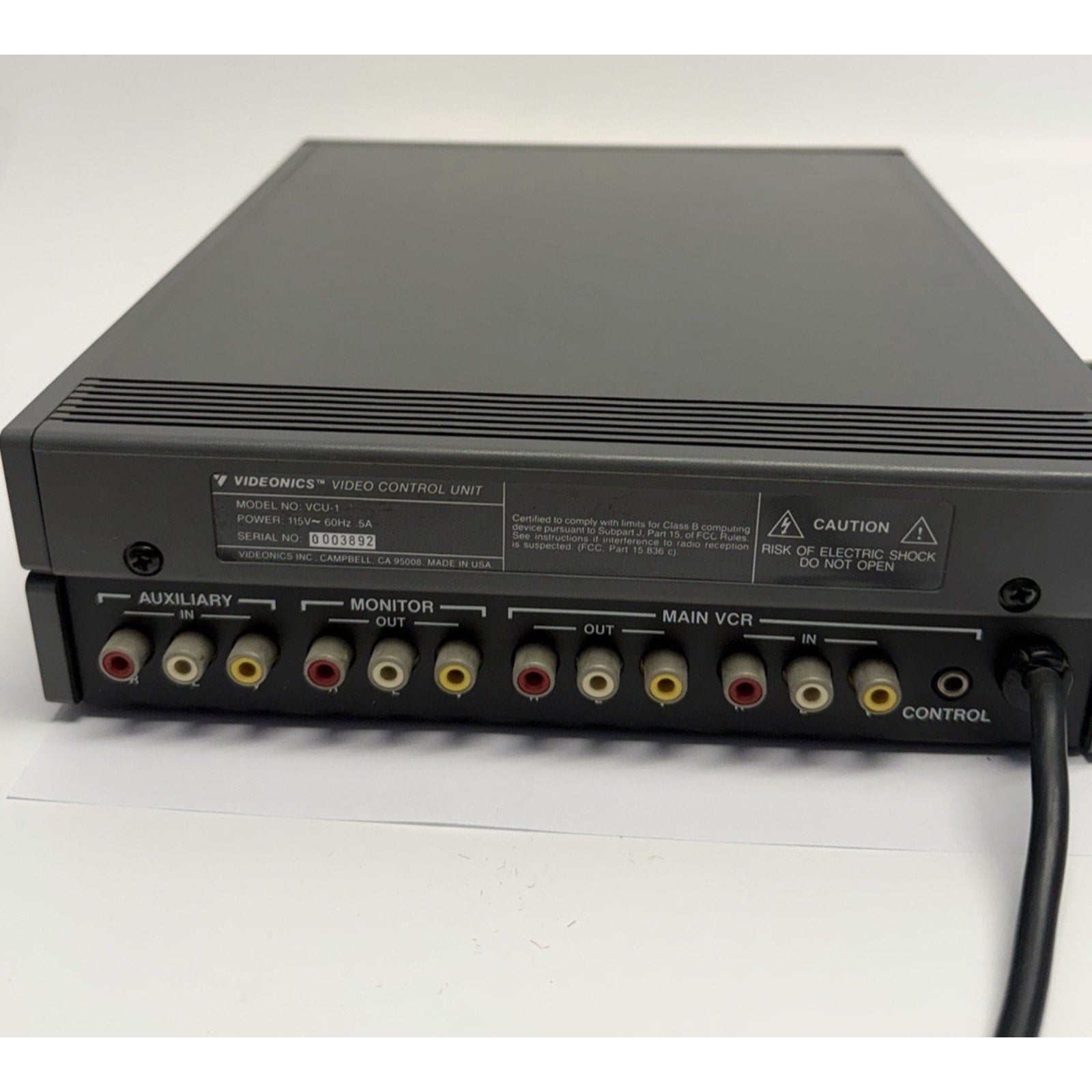 VINTAGE Videonics VCU-1 Video Control Unit Box w/ Remote