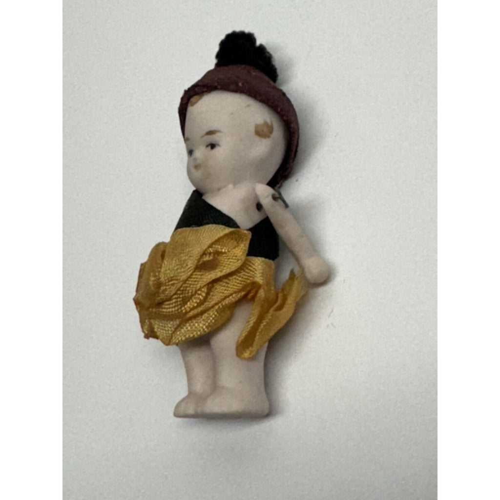VINTAGE German Bisque Doll Boy Jointed Arms 3"