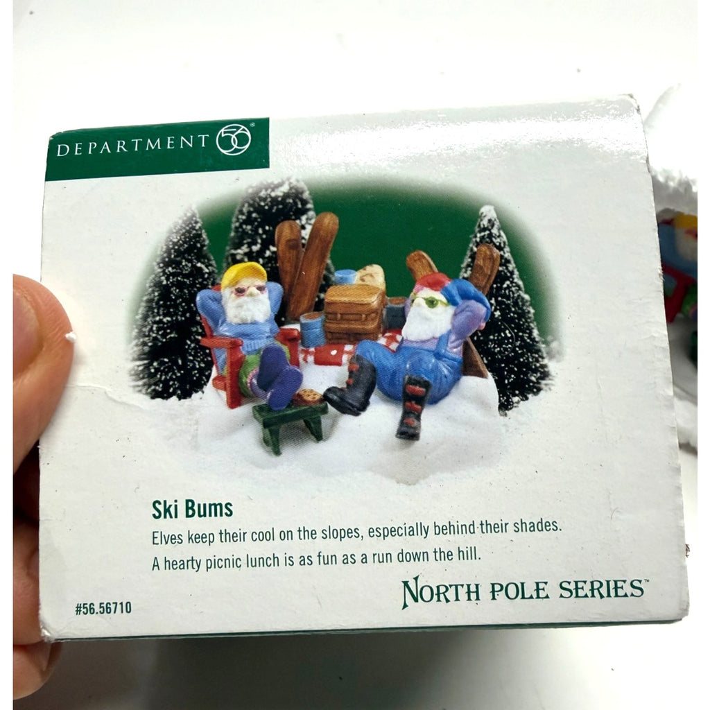 Vintage NEW Dept 56 North Pole Series "Ski Bums" Accessory 2001 RETIRED #56710