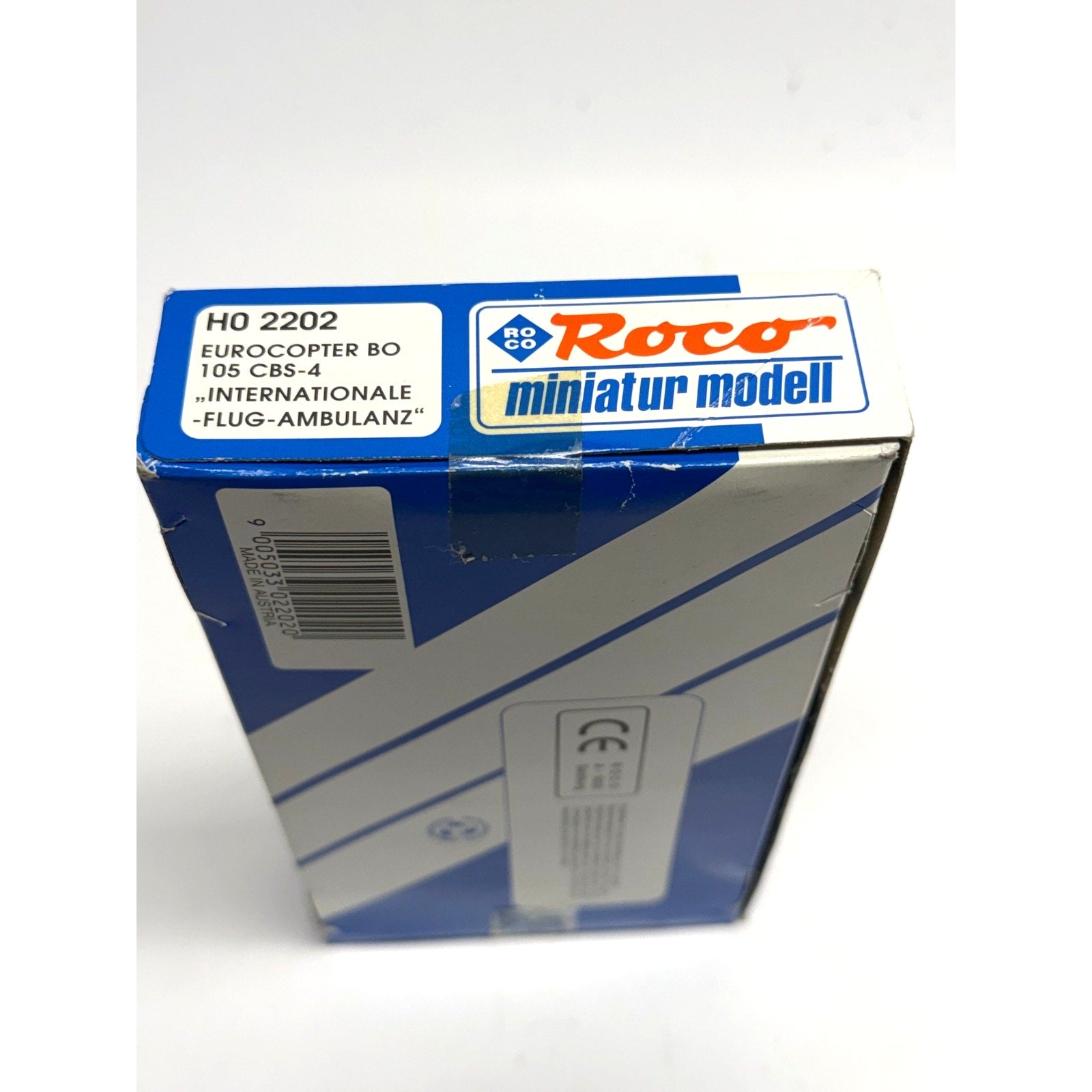 Vintage Roco 2202 Eurocopter BO 105 CBS-4 IFA Ambulance 1:87 H0 Scale Model OVP