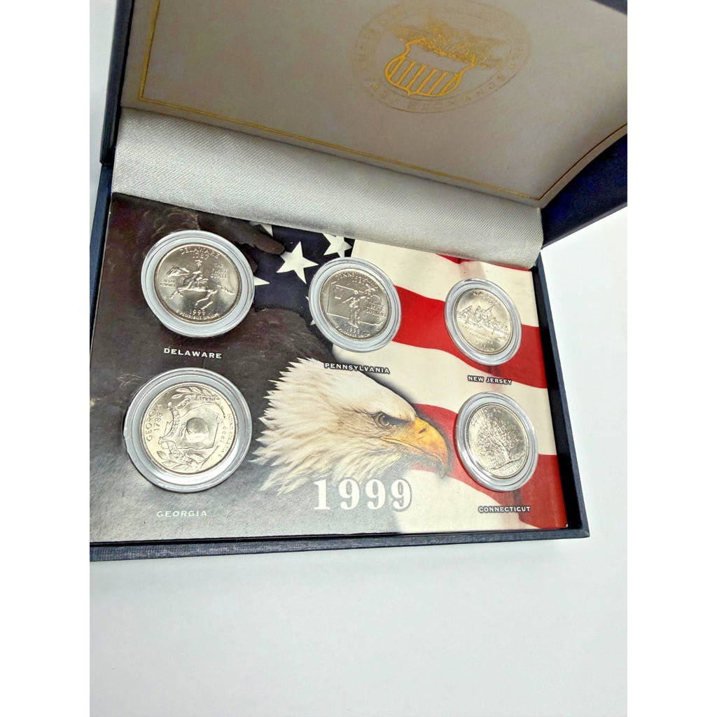 Vtg 1999 Mint State Quarter Collection 5-Coin Set World Reserve MonetaryExchange