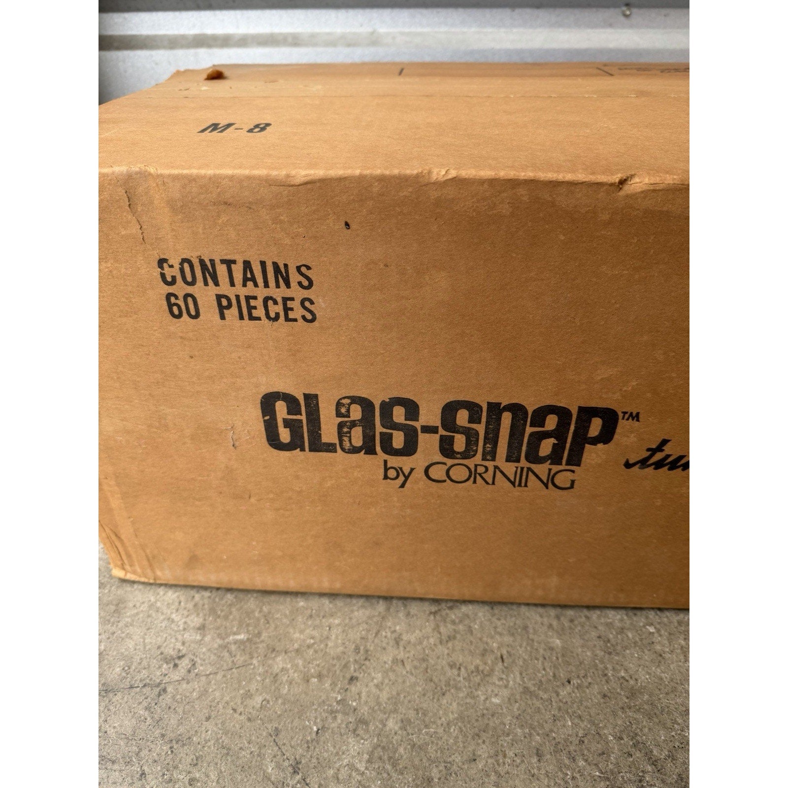 Vintage "RARE" 1972 Set of 59 NOS Corning Glass Glas-Snap Mugs Black Cup 12 oz