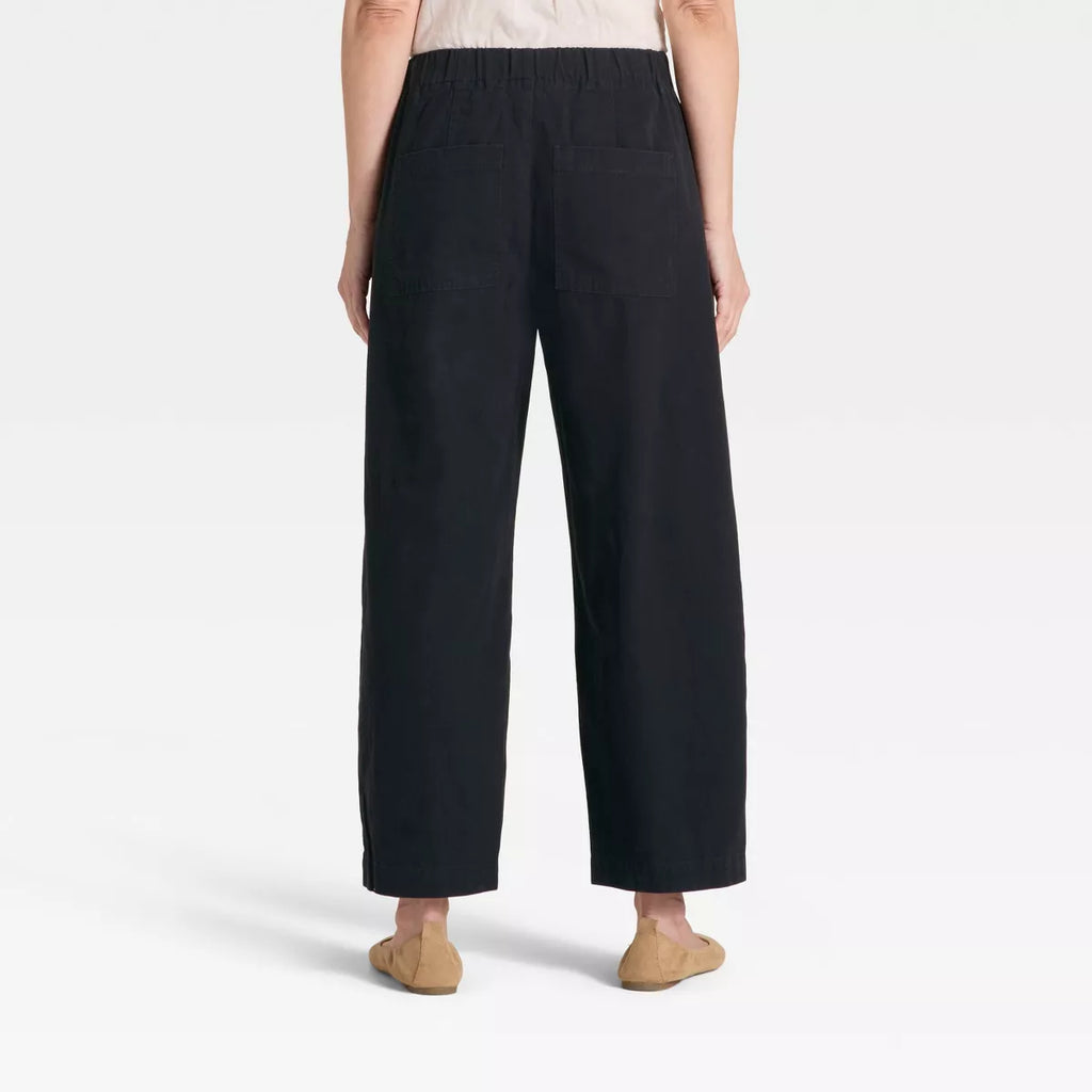 Women'S Mid-Rise Barrel Leg Pull-On Pants
