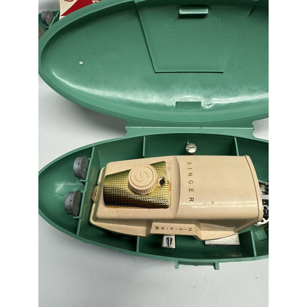VINTAGE LOT OF 2 Singer Buttonholer Button Holer W642N Vintage Attachment Case