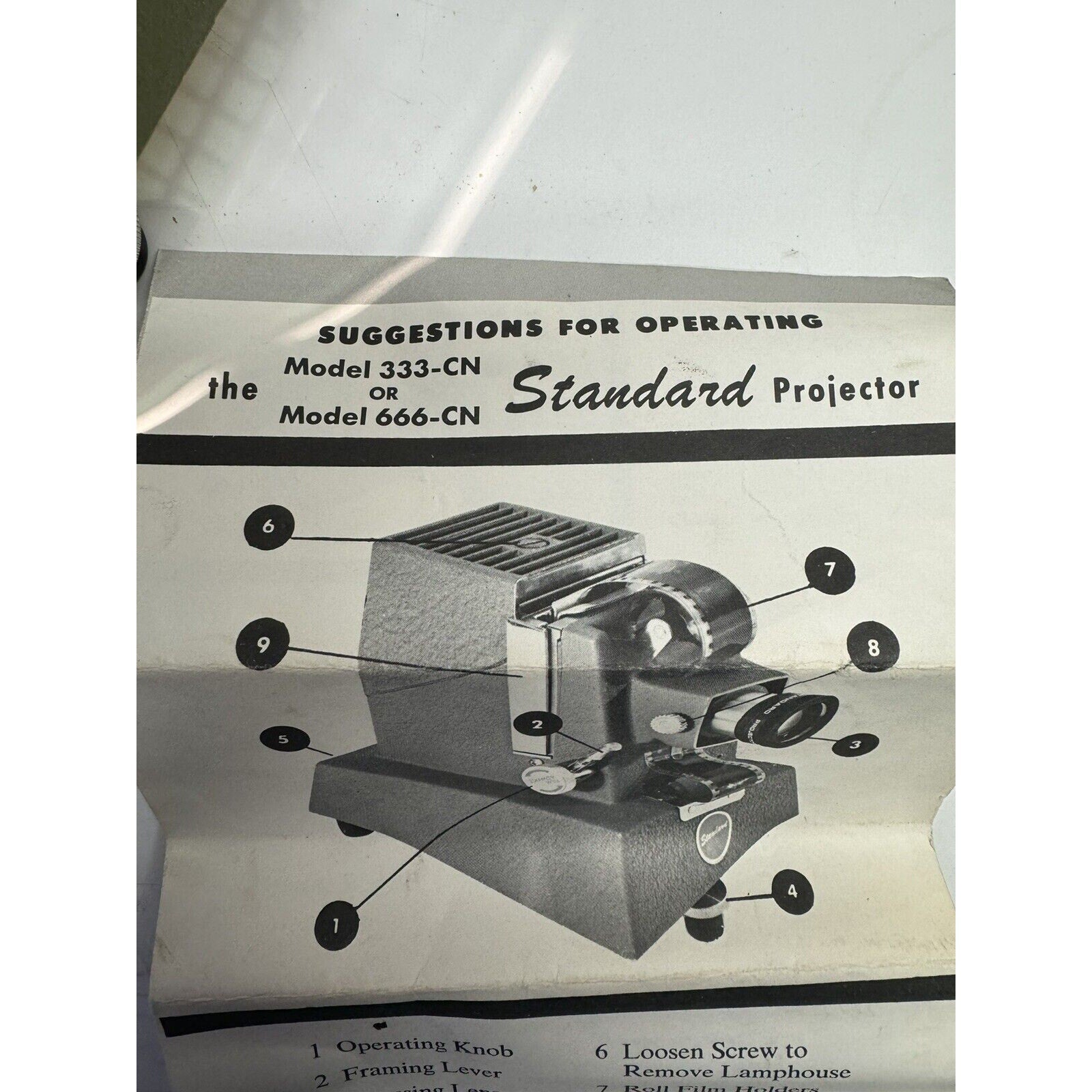VINTAGE Standard Filmstrip Projector Model 666CN MADE IN USA