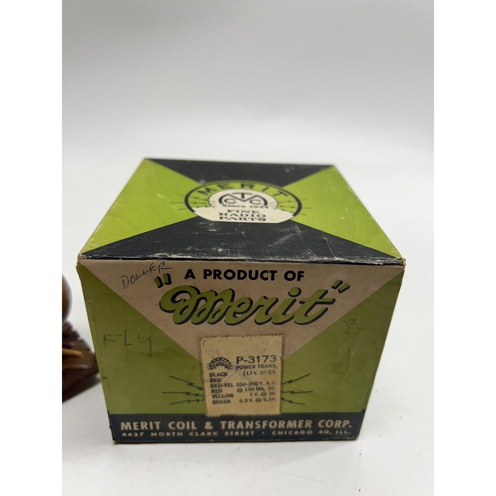 VINTAGE NOS Merit Vibrator Power Transformer P-3173 Boxed, Unused, New Old Stock
