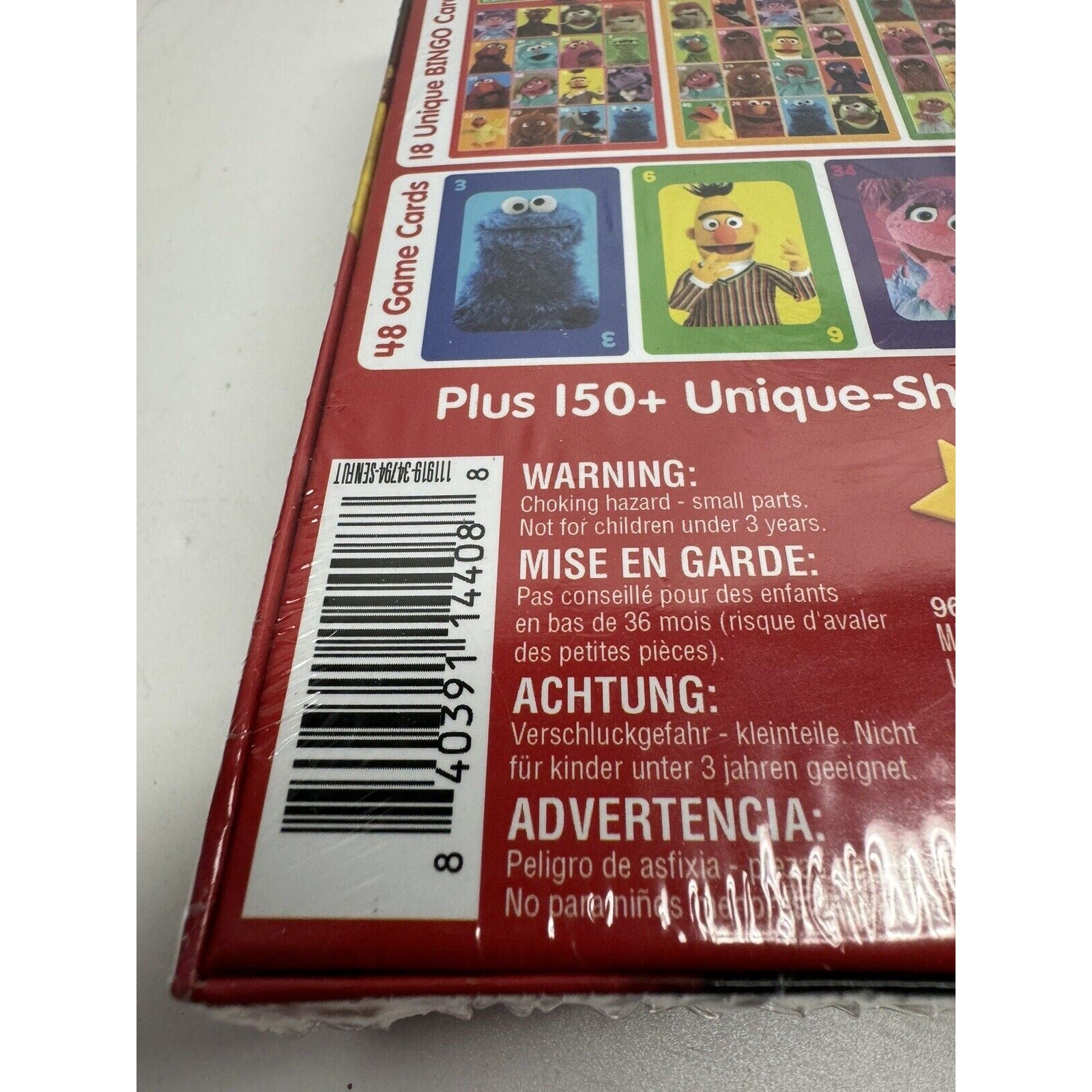 VINTAGE FACTORY SEALED 123 Sesame Street Family Bingo Game Aquarius Images