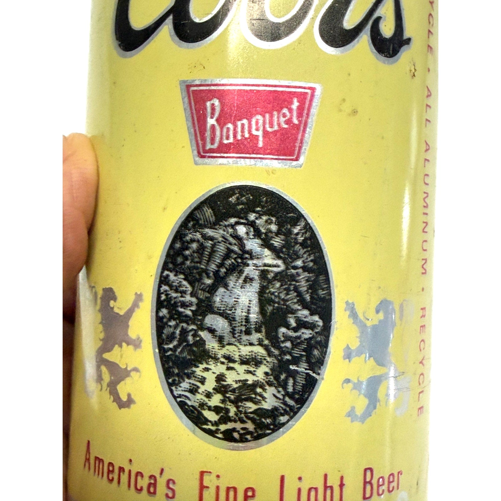 VTG 1970's Coors-Banquet Light Beer 🍻-Golden, Colorado-12 oz-Aluminum Beer Can