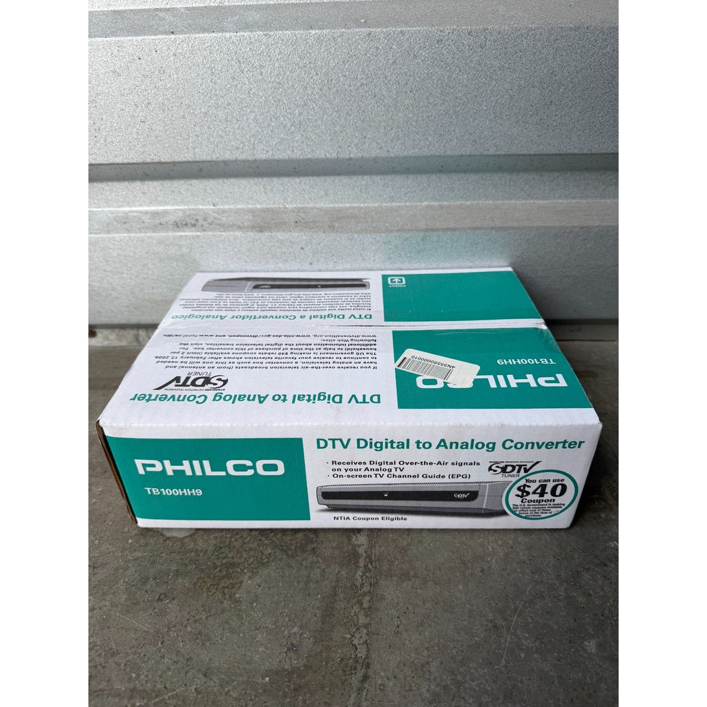 VINTAGE SEALED Philco TB100HH9 DTV Digital to Analog Converter TV Converter Box