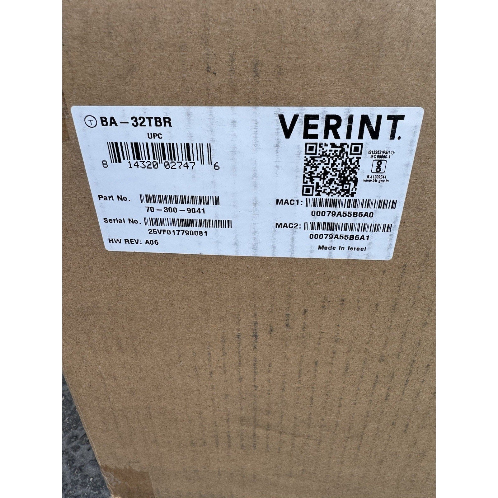 NEW Verint BA-32 TBR EdgeVR300 NVR with 4x16TB HDD and RAID1 Storage