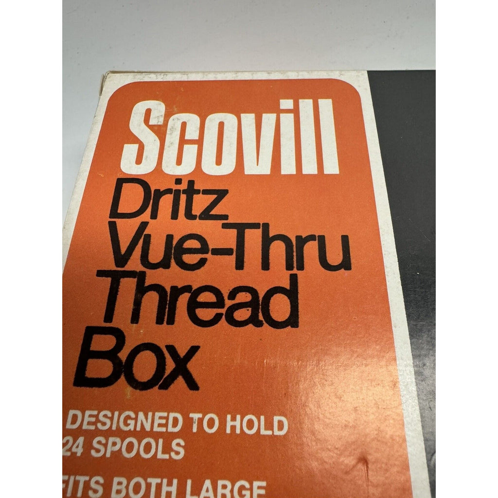 VINTAGE NOS DRITZ SCOVILL THREAD BOX ACRYLIC NO. 786 - MADE IN USA