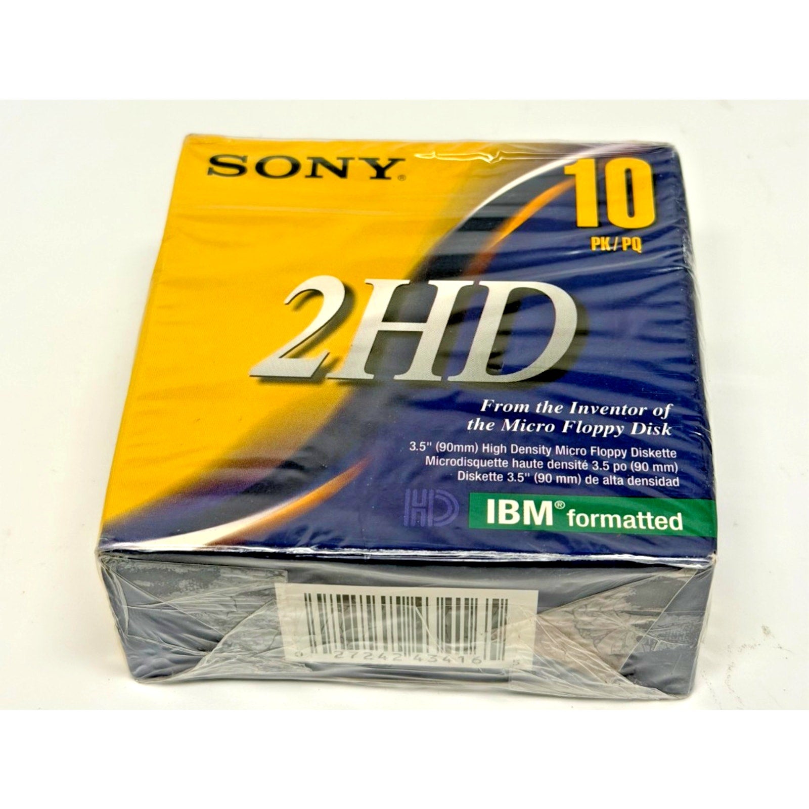 Vintage Sony 2HD Floppy Diskettes IBM Formatted 1.44 MB 3.5 Inch 1- 10 Pack