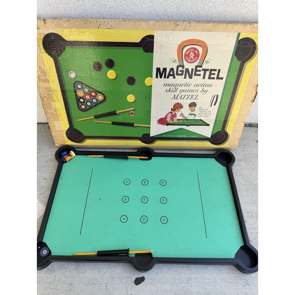 Vintage 1961 Mattel Magnetel Table Top Game In Box