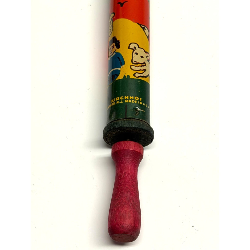 VINTAGE Kirchhof HUMPTY DUMPTY Tin Litho Slide Whistle Toy Made in USA