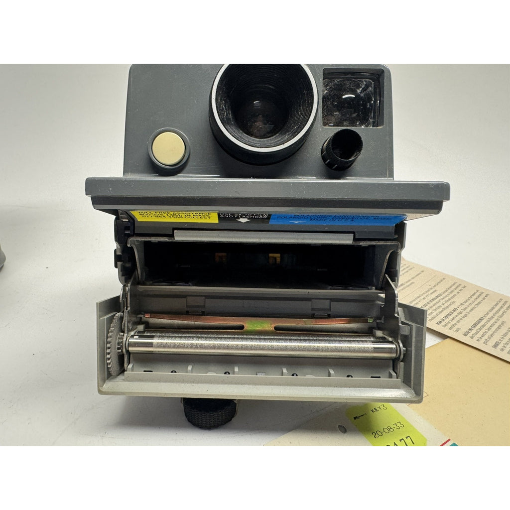 Vintage 80s Polaroid The Button Instant Land Camera w/ Manual & Case