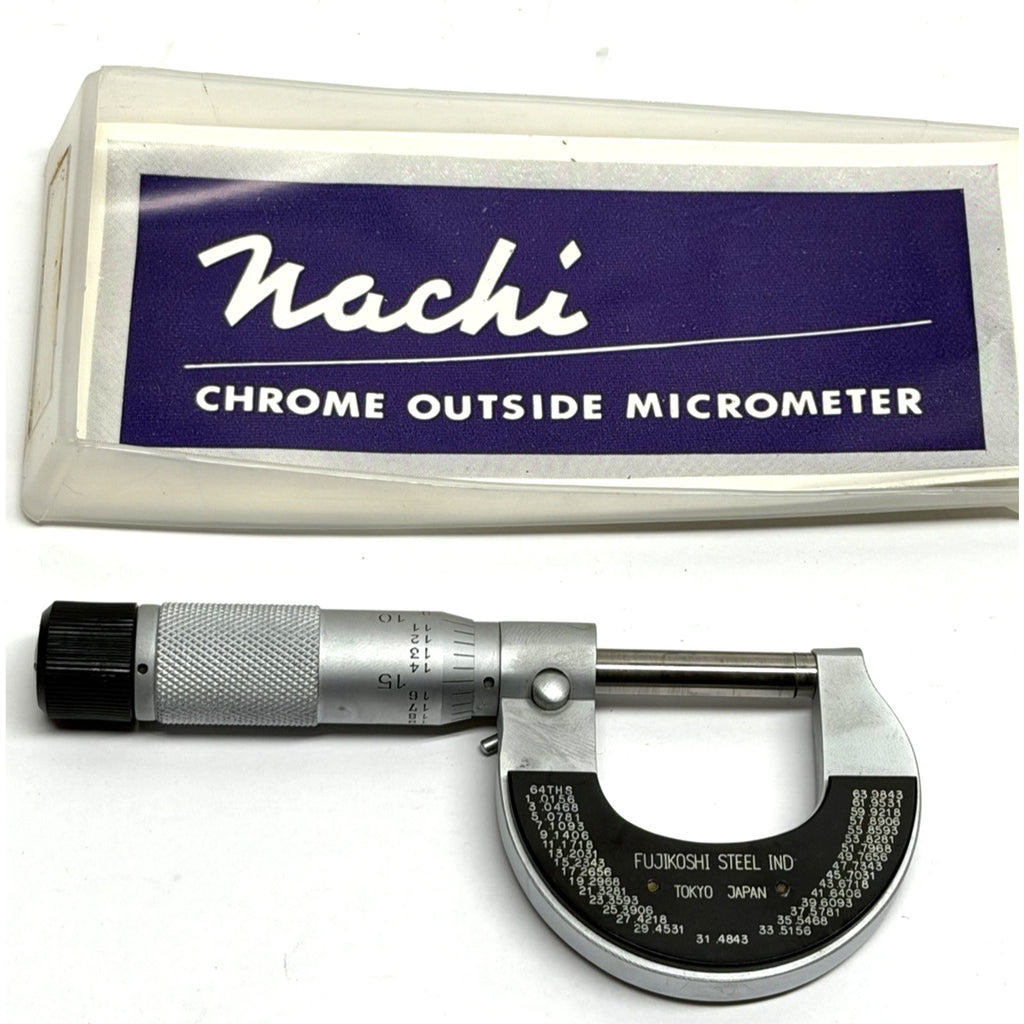 VINTAGE Fujikoshi Steel Caliper 0"-1" Made in Japan - Mint Condition